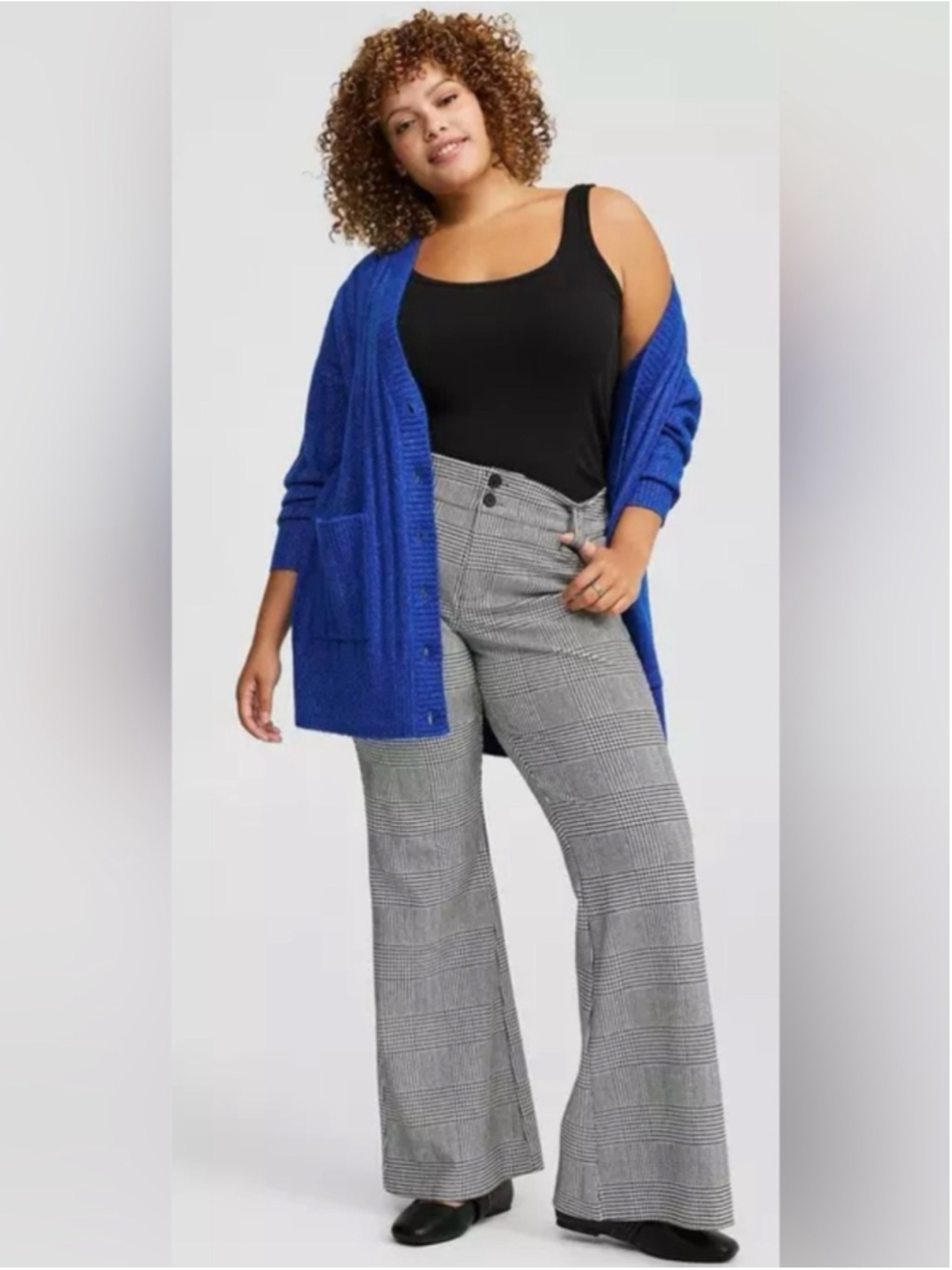 Torrid Plaid Houndstooth Trouser Flare Pant size 18R